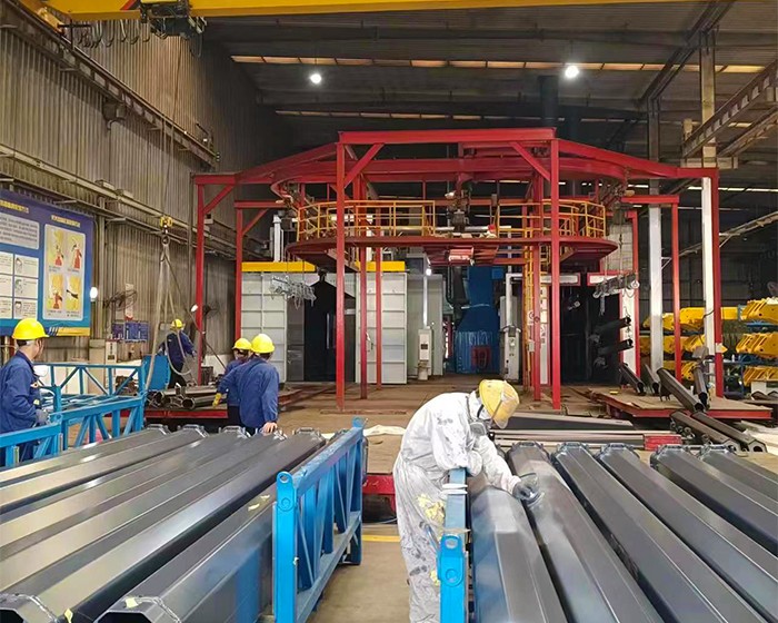 悬链式抛丸涂装流水线工厂实装案例