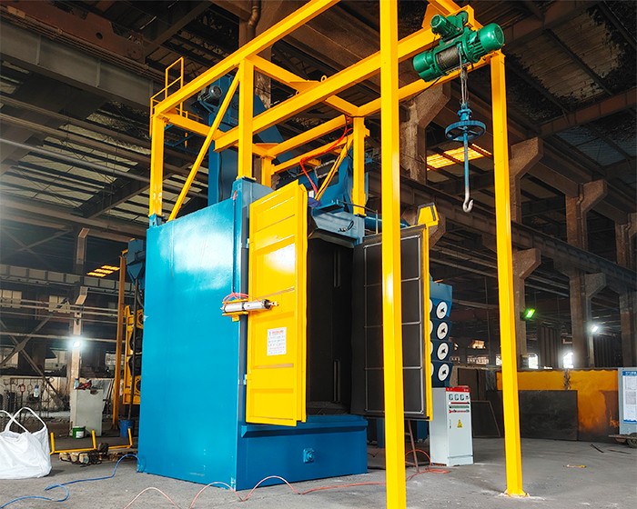 吊钩式抛丸清理机工厂实装案例